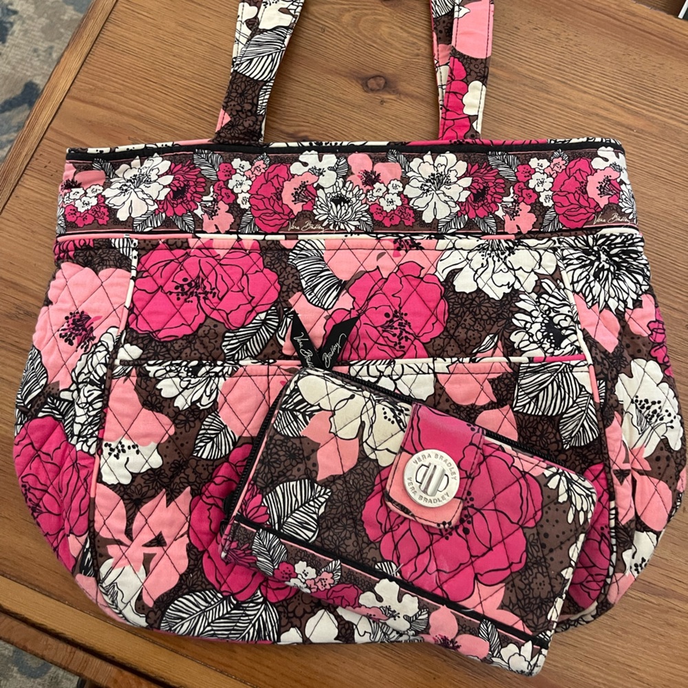 Vera Bradley Tote with matching wallet